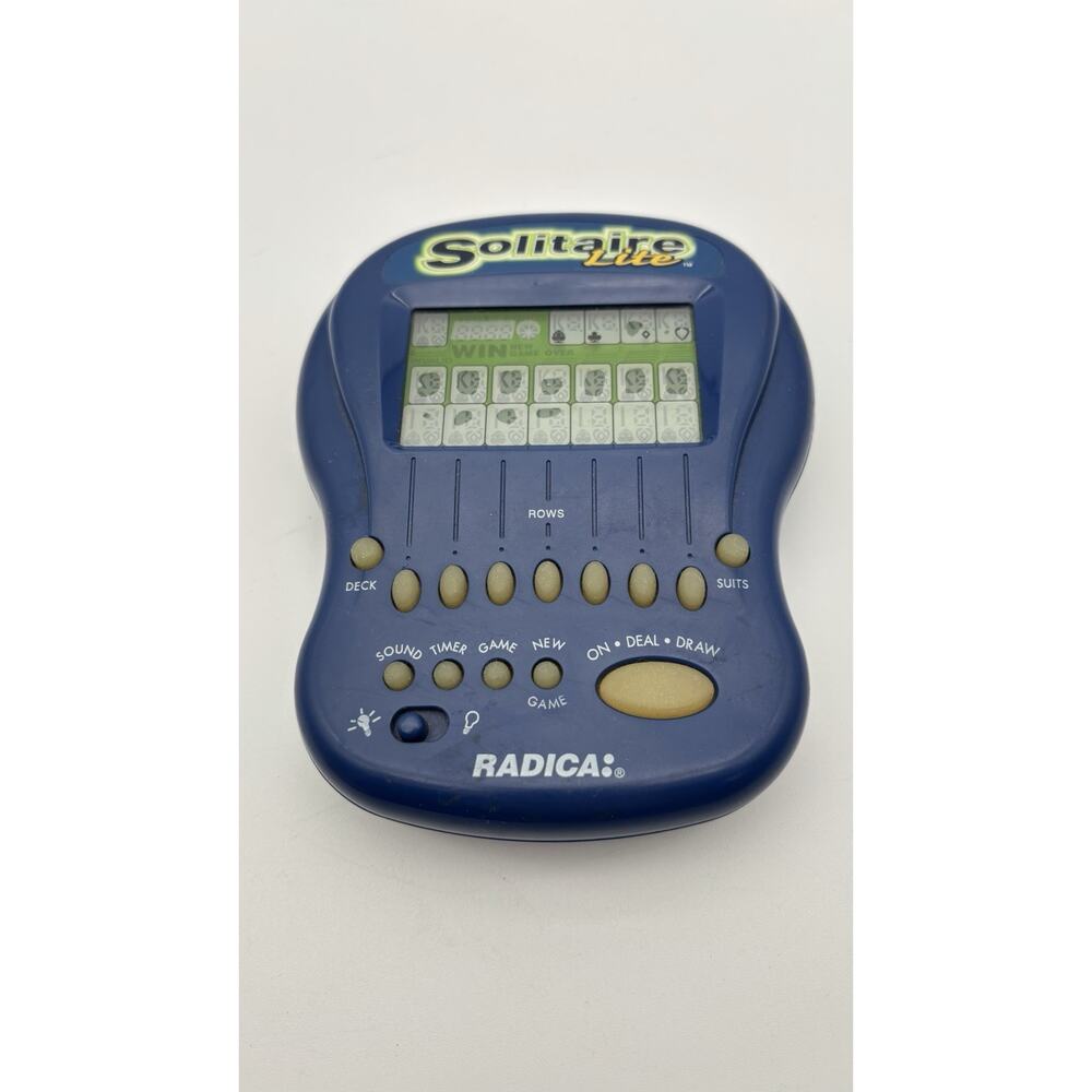 1997 Radica Solitaire Lite Handheld Travel Electronic Game - Tested. Works.